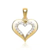 333er Gold Herz Anhänger Zirkoniabesatz GP0219SL