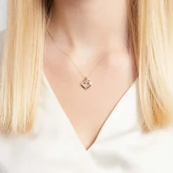 333er Gold Herz Anhänger Zirkoniabesatz GP0219SL