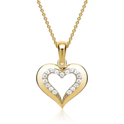 333er Gold Herz Anhänger Zirkoniabesatz GP0219SL