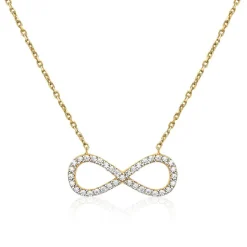 333er Gold Kette Unendlichkeitszeichen Zirkonia GN0002