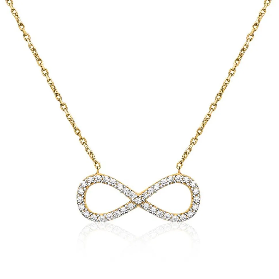 333er Gold Kette Unendlichkeitszeichen Zirkonia GN0002