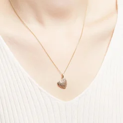 333er Gold Panzerkette inklusive Herzanhänger GP0187SLK