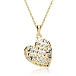 333er Gold Panzerkette inklusive Herzanhänger GP0187SLK