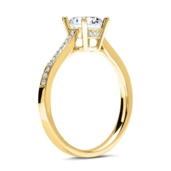 750er Gold Ring mit Diamanten DR0136-SL-18K-G
