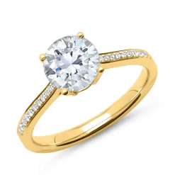 585er Gold Ring mit Diamanten DR0136-SL-14K-G