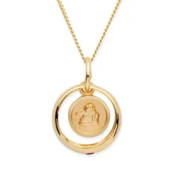 333er Gold Taufkette Rubin Engel KTR0005SLK