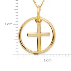 333er Gold Taufkette: Zirkonia Kreuz KTR0024SLK