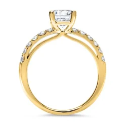 750er Gold Verlobungsring mit Diamanten DR0190SL-18KG