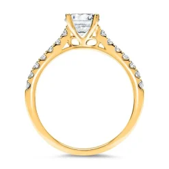 750er Gold Verlobungsring mit Diamanten DR0182SL-18KG