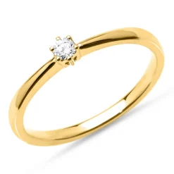 750er Gold Verlobungsring mit lab-grown Brillant VR0367-LSL