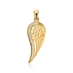 333er Goldanhänger Flügel mit Zirkoniasteinen GP0275SL