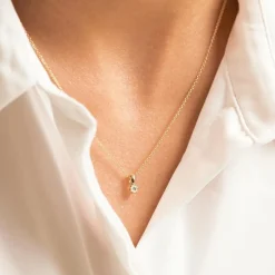 585er Goldanhänger für Damen mit Brillant BDP0034Di010-14KGSL