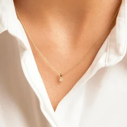 585er Goldanhänger für Damen mit Brillant BDP0034Di010-14KGSL