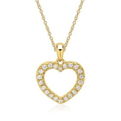 585er Gold-Anhänger Herz 22 Diamanten BDP0012-14KGSL