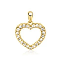 585er Gold-Anhänger Herz 22 Diamanten BDP0012-14KGSL