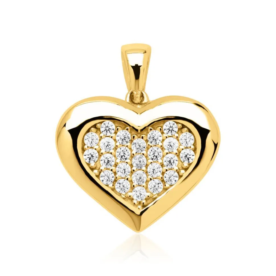 333er Goldanhänger Herz mit weißen Zirkonia GP0280SL