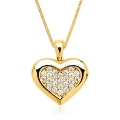 333er Goldanhänger Herz mit weißen Zirkonia GP0280SL