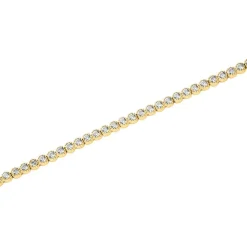 375er Goldarmband mit Zirkonia und Milgrain Edging GB0021-G