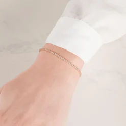 375er Goldarmband mit Zirkonia und Milgrain Edging GB0021-G