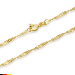 585er Goldkette: Singapurkette Gold 45cm BIN1021-45