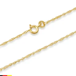 585er Goldkette: Singapurkette Gold 50cm BIN1017-50