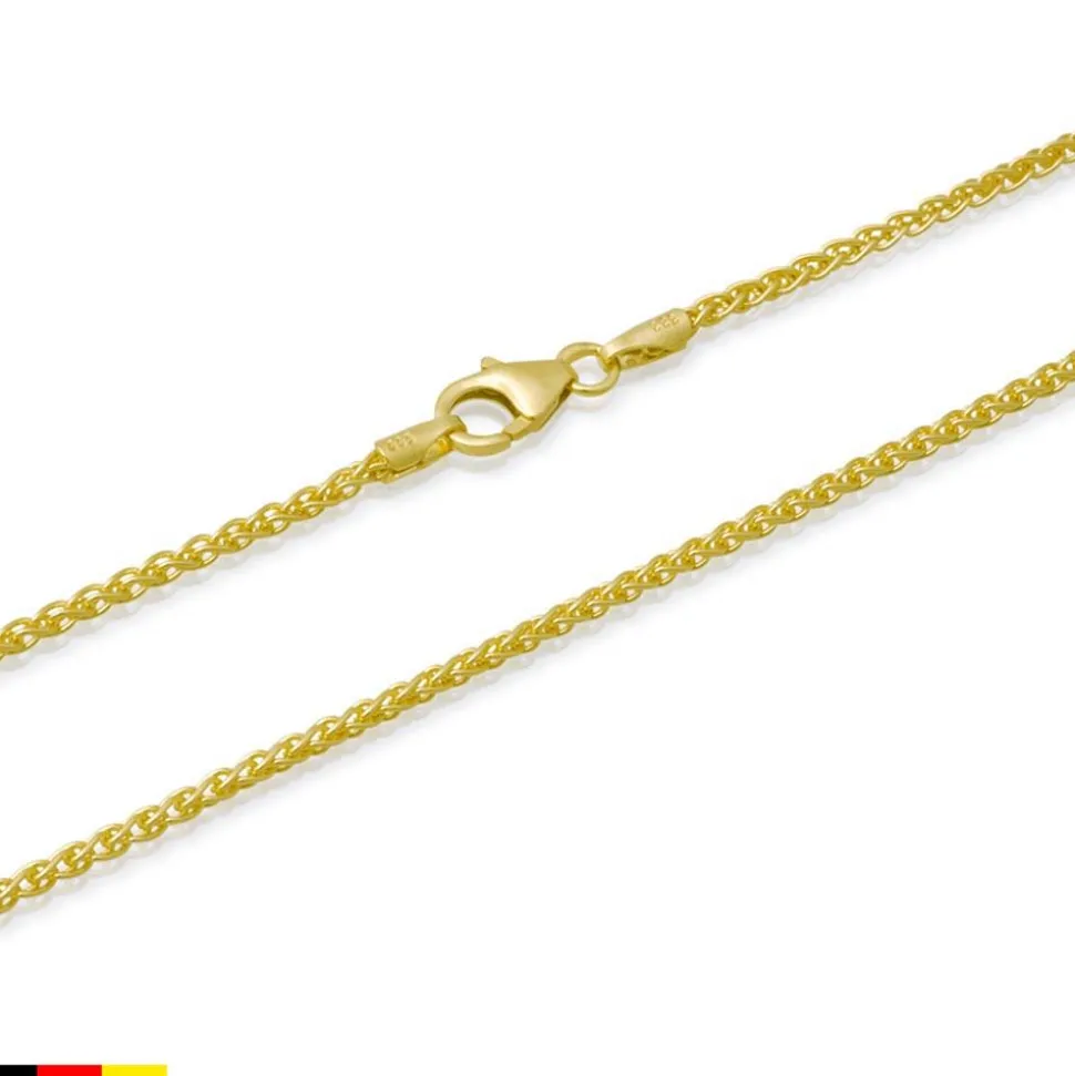 585er Goldkette: Zopfkette Gold 45cm BIN1071-45