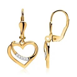 333er Goldohrringe Herzen mit Zirkonia GE0301