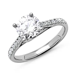 950er Platin Damenring mit Diamanten DR0130SL-PT