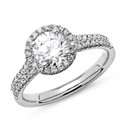 950er Platin Halo Ring mit Brillanten DR0179SL-PT