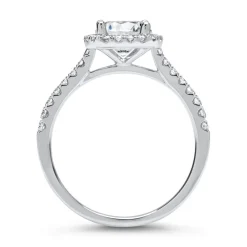 950er Platin Halo Ring mit Diamanten DR0158SL-PT