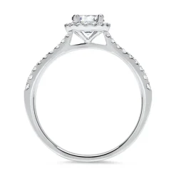 950er Platin Halo Ring mit Diamanten DR0170SL-PT