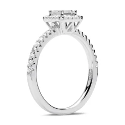 950er Platin Halo Ring mit Diamanten DR0332SL-PT