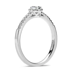 950er Platin Halo Ring Tropfen Diamanten DR0335SL-PT
