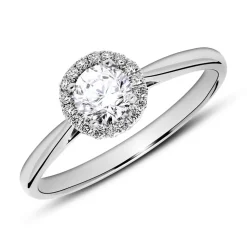 950er Platin Haloring mit Diamanten VR0404-PTSL