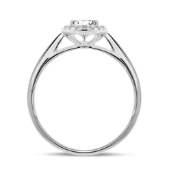 950er Platin Haloring mit Diamanten VR0404-PTSL