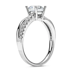 950er Platin Ring mit Diamanten DR0194SL-PT