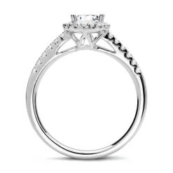 950er Platin Ring mit Diamanten DR0297SL-PT