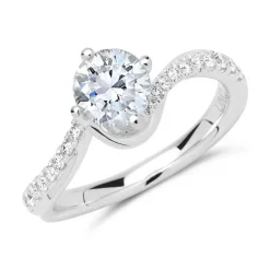 950er Platin Ring mit Diamanten DR0306SL-PT