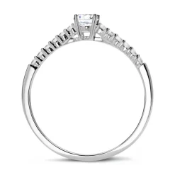 950er Platin Ring mit Diamanten DR0320SL-PT