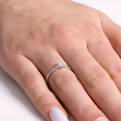 950er Platin Ring mit Diamanten DR0320SL-PT