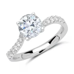 950er Platin Ring mit Diamanten DR0326SL-PT