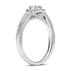 950er Platin Ring mit Diamanten DR0162SL-PT