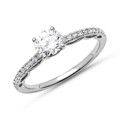 950er Platin Ring mit Diamantbesatz DR0142SL-PT