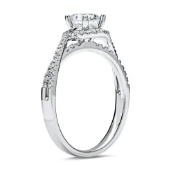 950er Platin Ring mit Diamanten DR0176SL-PT