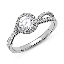 950er Platin Ring mit Diamanten DR0176SL-PT