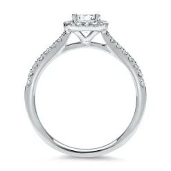 950er Platin Verlobungsring mit Diamanten DR0156SL-PT