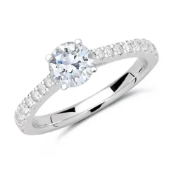 950er Platin Verlobungsring mit Diamanten DR0311SL-PT