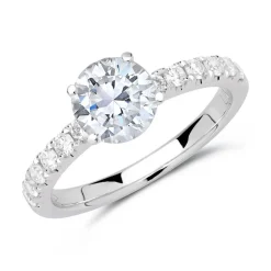 950er Platin Verlobungsring mit Diamanten DR0319SL-PT