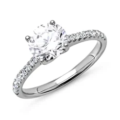 950er Platin Verlobungsring mit Diamanten DR0129SL-PT