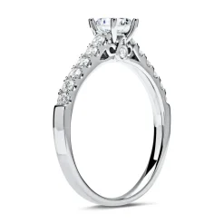 950er Platin Verlobungsring mit Diamanten DR0139SL-PT